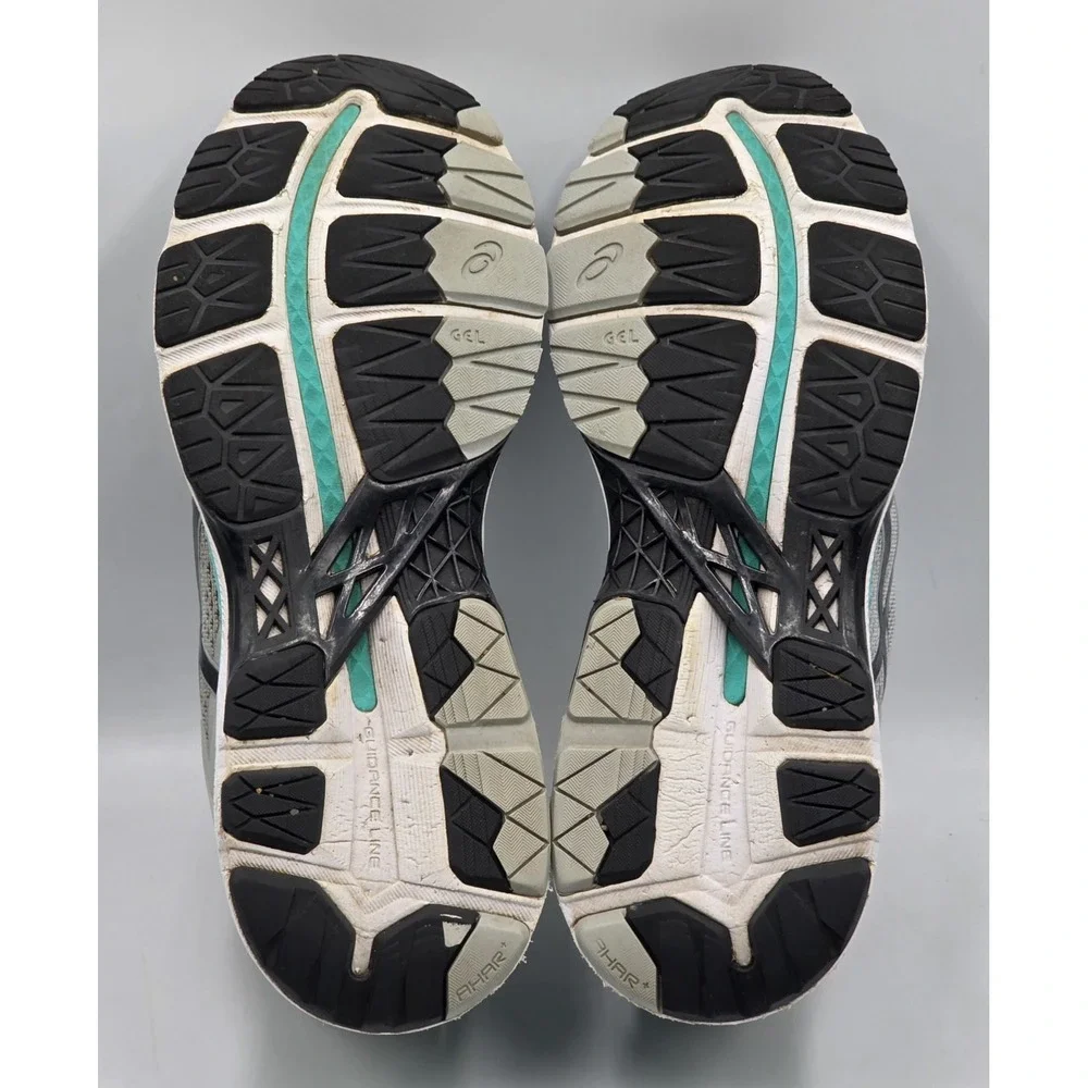 ASICS Gel Kayano 24 Womens 10 Gray Blue Running Shoes Athletic Sneakers T799N